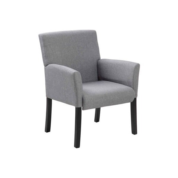 Boss Office Products Boss Contemporary Linen Guest Chair, Medium Gray B659-MG - main